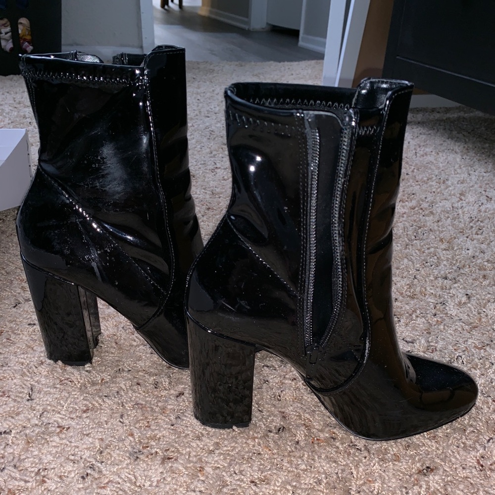 Aldo patent leather black boots